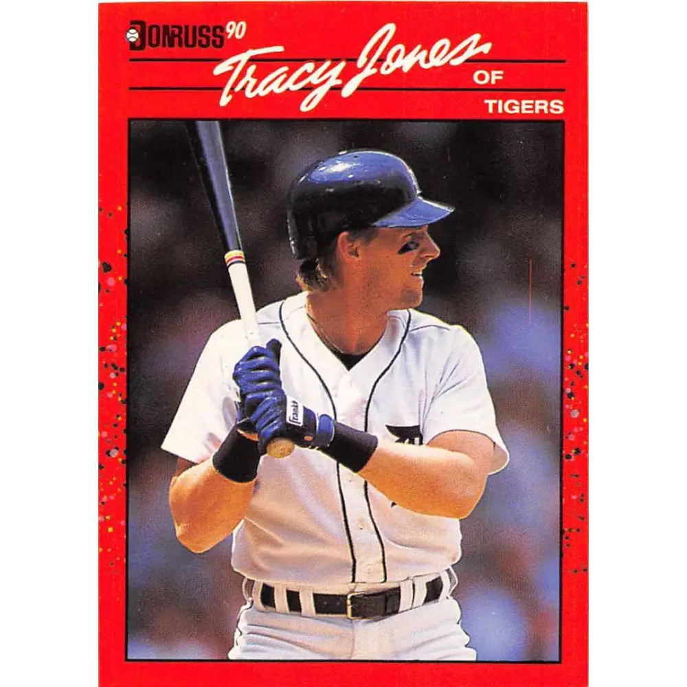 1990 Donruss #636 Tracy Jones DP VG-EX Detroit Tigers Baseball Card Image 1
