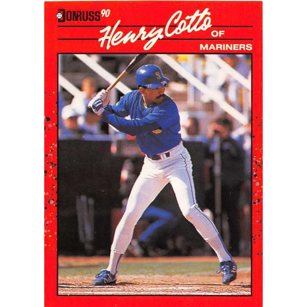 1990 Donruss #644 Henry Cotto VG-EX Seattle Mariners Baseball Card Image 1