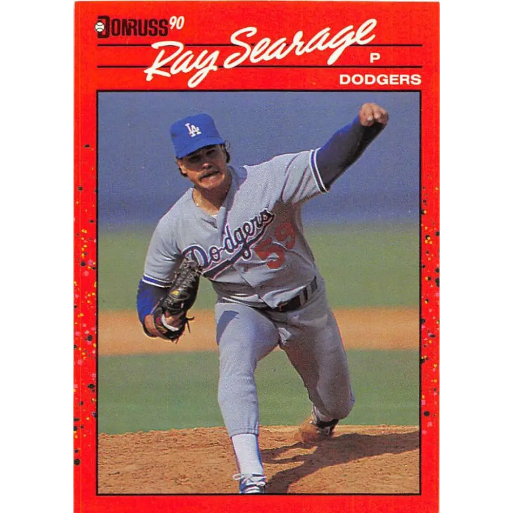 1990 Donruss #649 Ray Searage VG-EX Los Angeles Dodgers Baseball Card Image 1