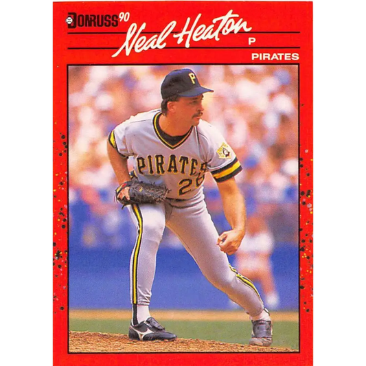 1990 Donruss #658 Neal Heaton VG-EX Pittsburgh Pirates Baseball Card Image 1