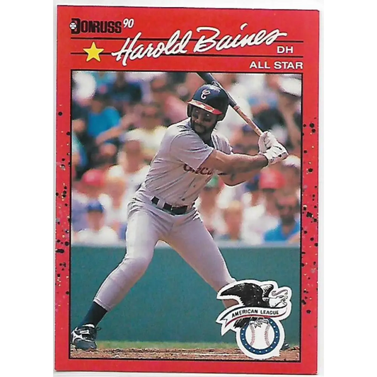 1990 Donruss #660d Harold Baines COR AS VG-EX Texas Rangers Baseball Card Image 1