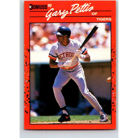 1990 Donruss #661 Gary Pettis VG-EX Detroit Tigers Baseball Card Image 1