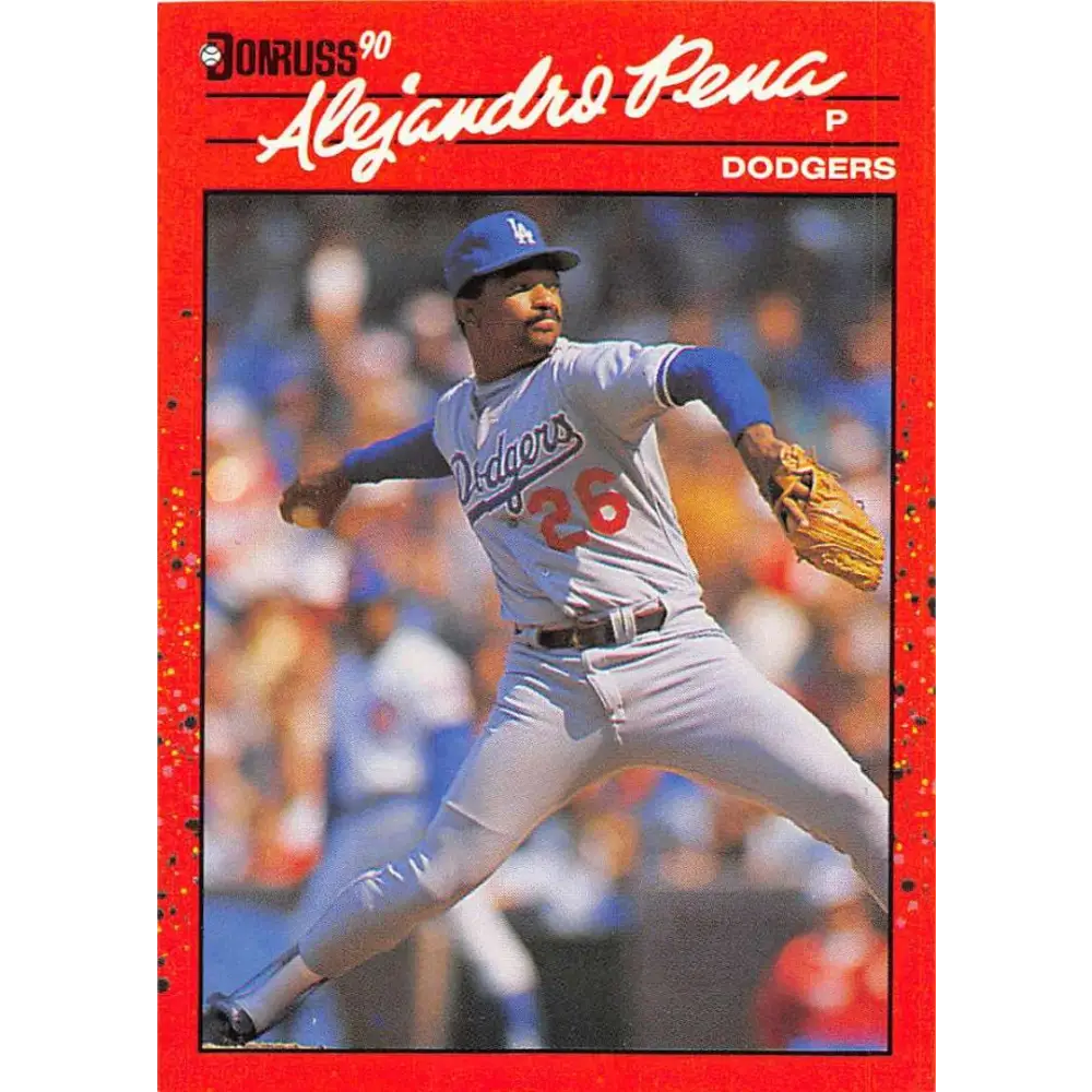 1990 Donruss #664 Alejandro Pena VG-EX Los Angeles Dodgers Baseball Card Image 1
