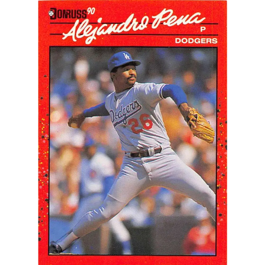 1990 Donruss #664 Alejandro Pena VG-EX Los Angeles Dodgers Baseball Card Image 1