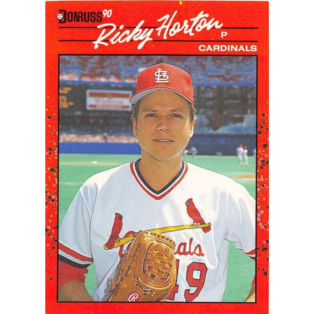 1990 Donruss #666 Ricky Horton VG-EX St. Louis Cardinals Baseball Card Image 1