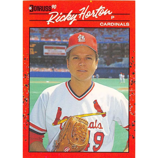 1990 Donruss #666 Ricky Horton VG-EX St. Louis Cardinals Baseball Card Image 1