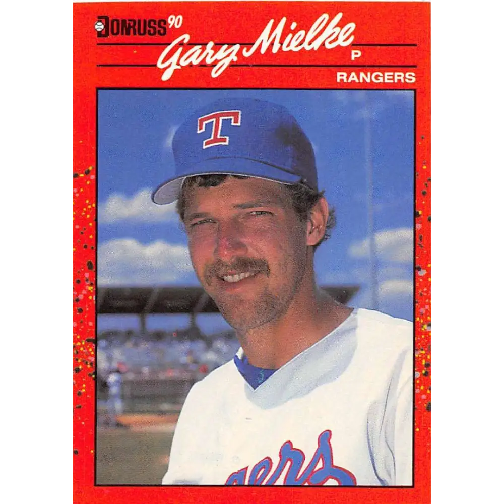 1990 Donruss #679 Gary Mielke VG-EX RC Rookie Texas Rangers Baseball Card Image 1