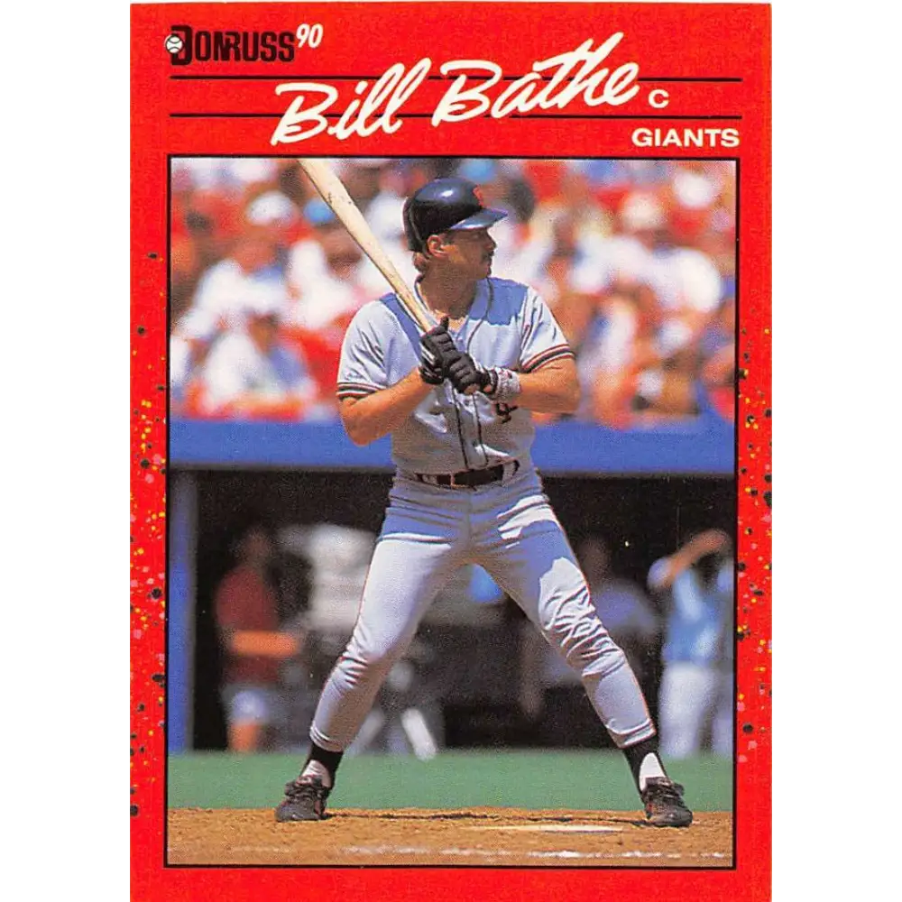 1990 Donruss #680 Bill Bathe VG-EX San Francisco Giants Baseball Card Image 1
