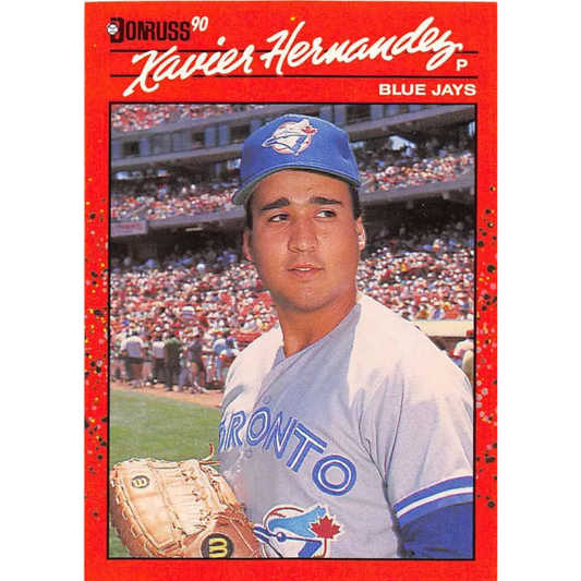 1990 Donruss #682 Xavier Hernandez VG-EX RC Rookie Toronto Blue Jays Baseball Card Image 1
