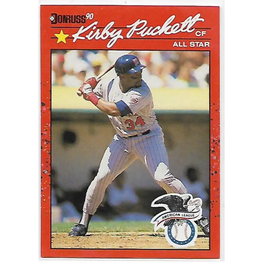 1990 Donruss #683b Kirby Puckett COR AS VG-EX Minnesota Twins Baseball Card Image 1