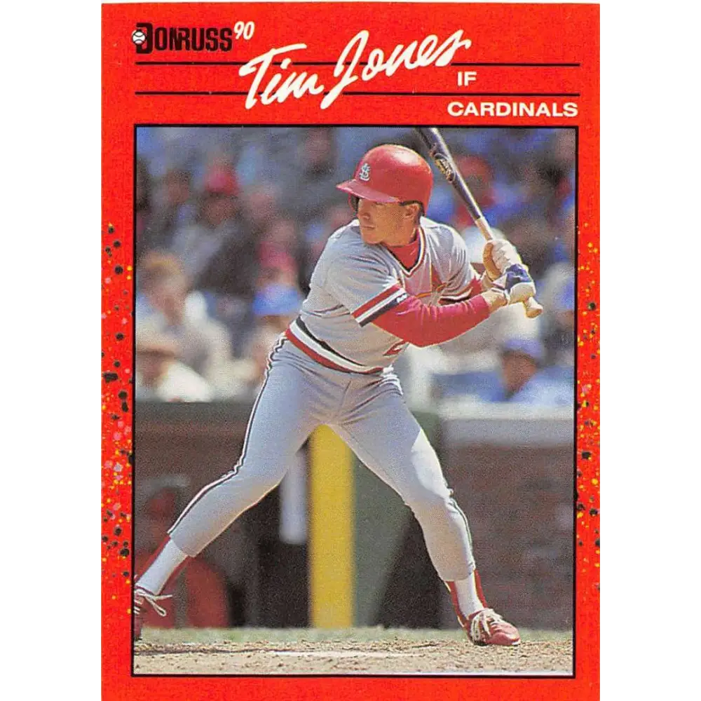 1990 Donruss #686 Tim Jones VG-EX St. Louis Cardinals Baseball Card Image 1