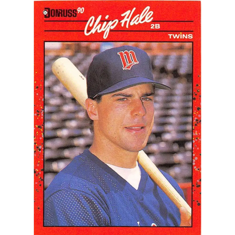 1990 Donruss #690 Chip Hale VG-EX RC Rookie Minnesota Twins Baseball Card Image 1