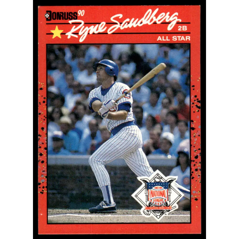 1990 Donruss #692 Ryne Sandberg EX Chicago Cubs Baseball Card Image 1