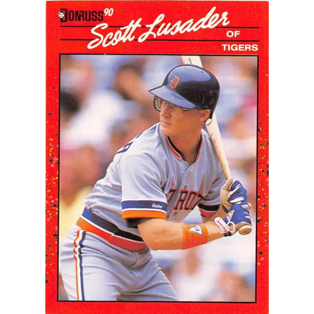 1990 Donruss #696 Scott Lusader VG-EX Detroit Tigers Baseball Card Image 1