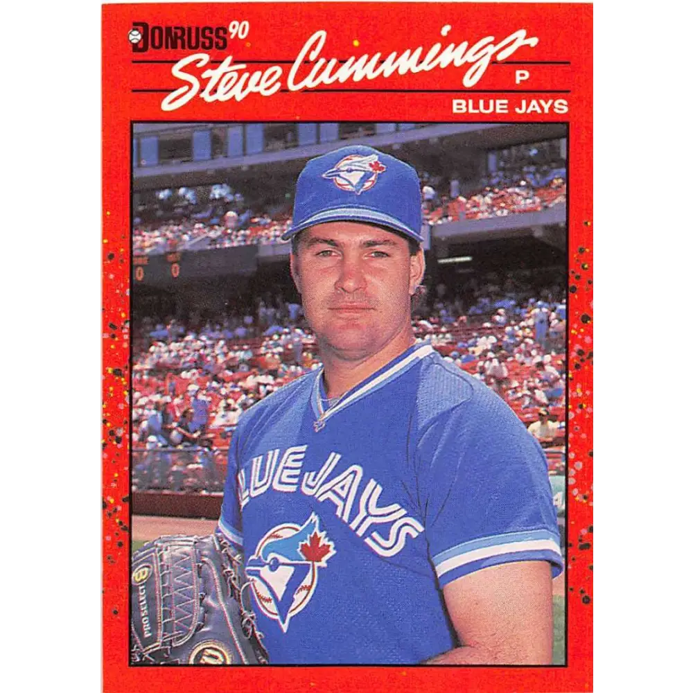 1990 Donruss #698 Steve Cummings VG-EX RC Rookie Toronto Blue Jays Baseball Card Image 1