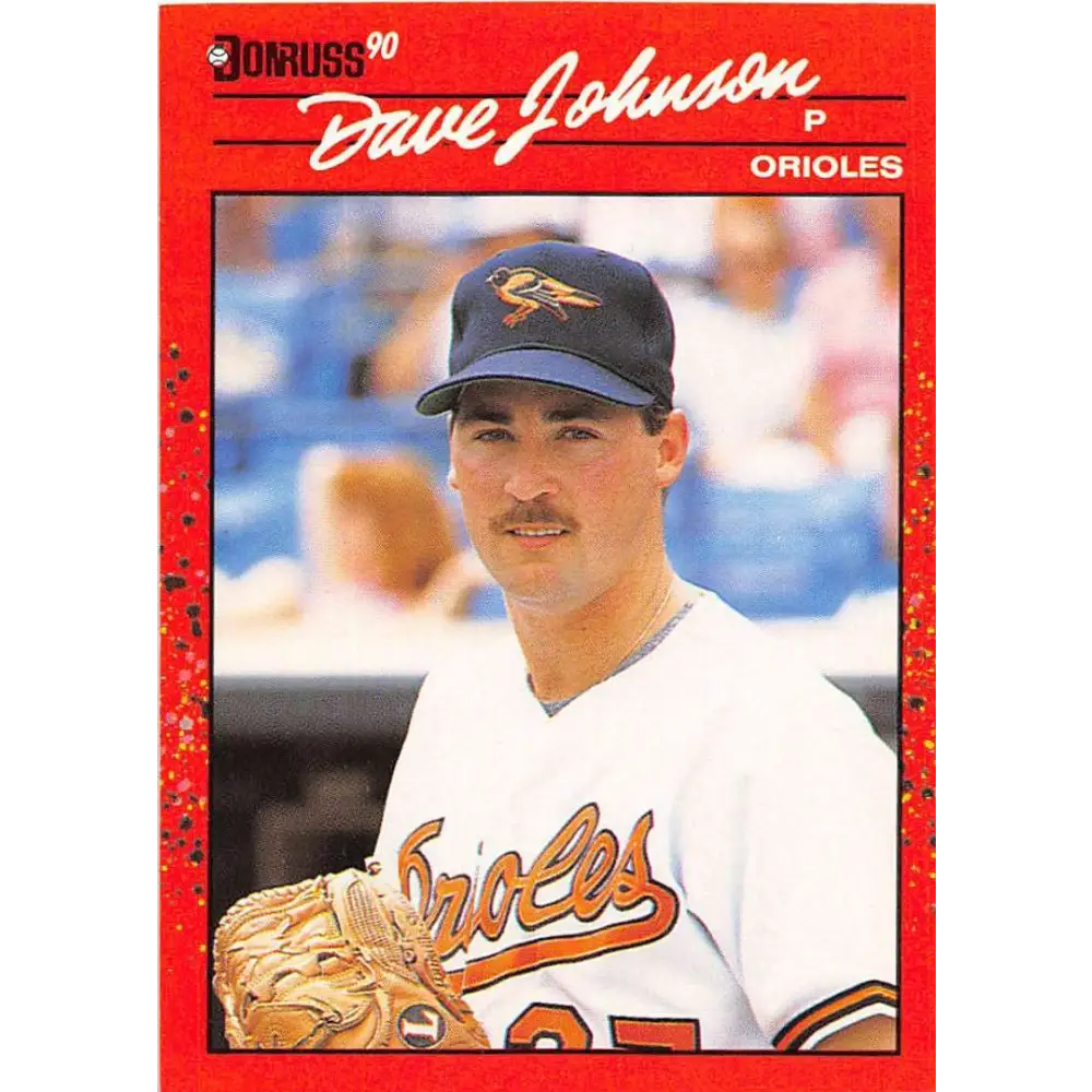 1990 Donruss #702 Dave Johnson VG-EX RC Rookie Baltimore Orioles Baseball Card Image 1