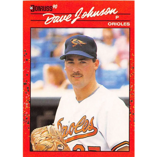 1990 Donruss #702 Dave Johnson VG-EX RC Rookie Baltimore Orioles Baseball Card Image 1