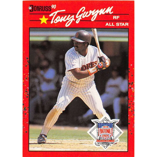 1990 Donruss #705 Tony Gwynn AS VG-EX San Diego Padres Baseball Card Image 1