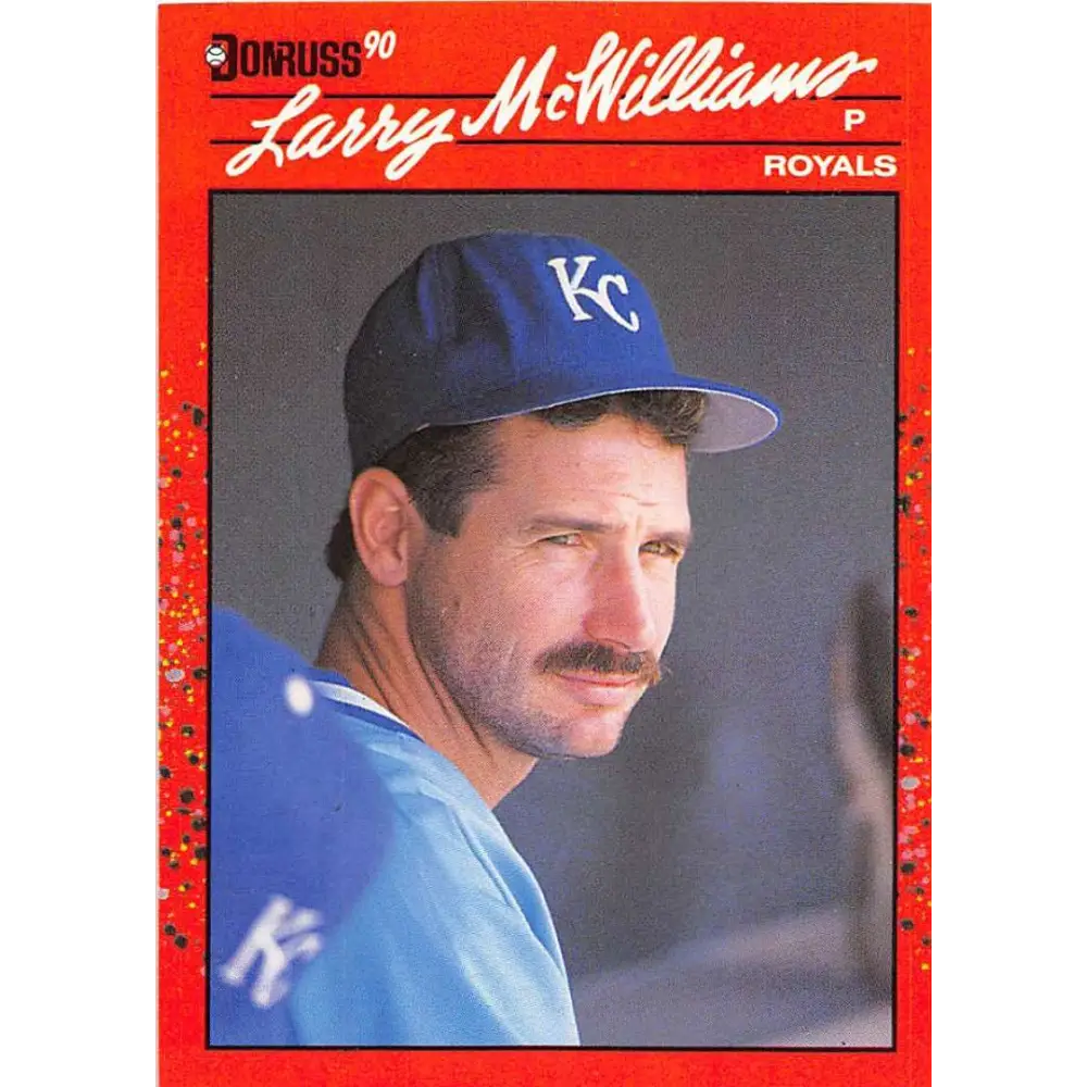 1990 Donruss #709 Larry McWilliams VG-EX Kansas City Royals Baseball Card Image 1