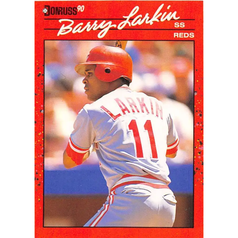 1990 Donruss #71 Barry Larkin VG-EX Cincinnati Reds Baseball Card Image 1