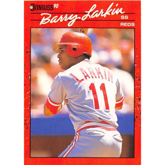 1990 Donruss #71 Barry Larkin VG-EX Cincinnati Reds Baseball Card Image 1