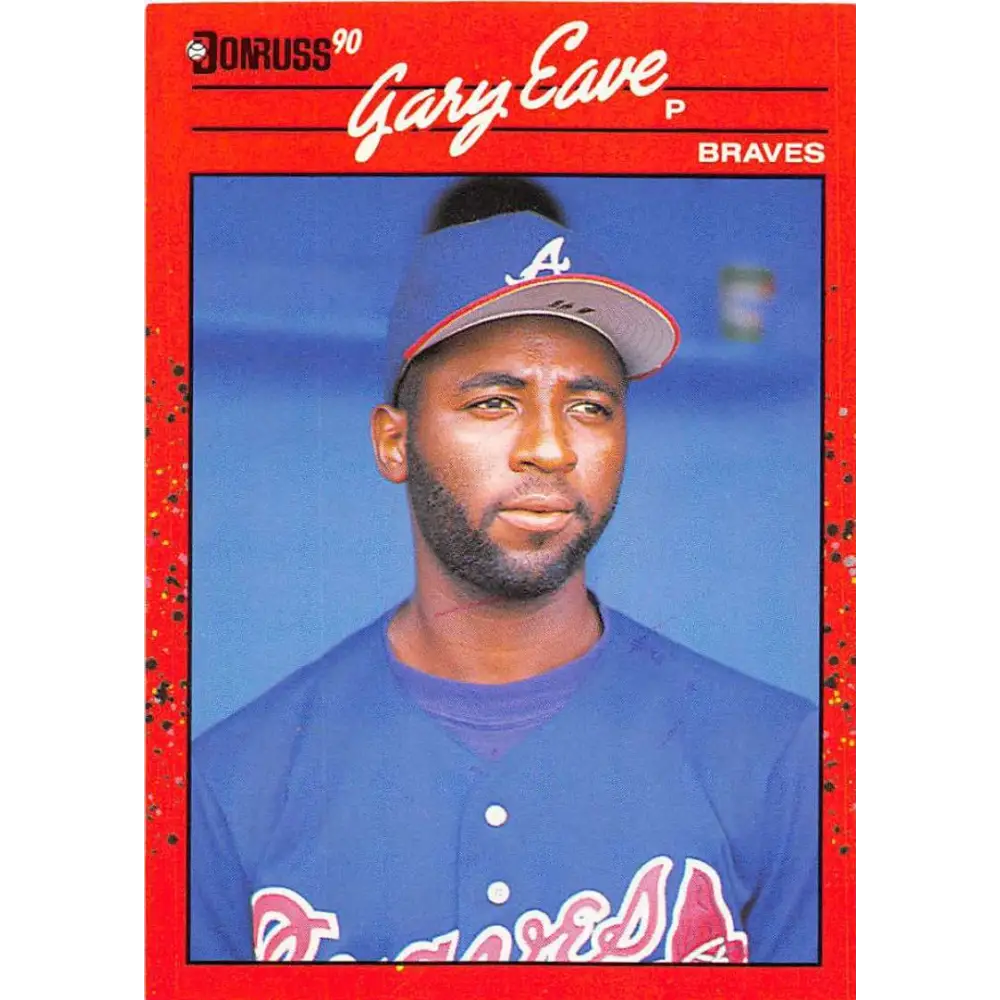 1990 Donruss #713 Gary Eave VG-EX RC Rookie Atlanta Braves Baseball Card Image 1