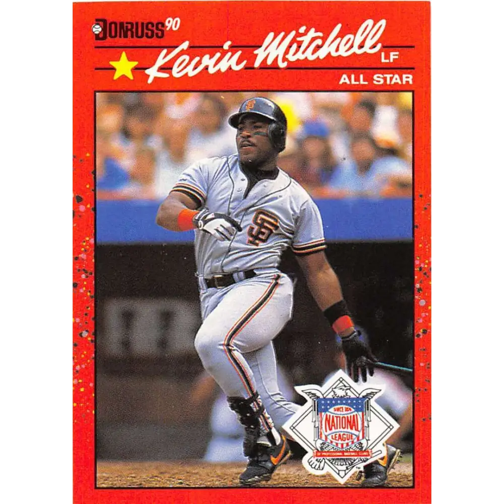 1990 Donruss #715b Kevin Mitchell AS VG-EX San Francisco Giants Baseball Card Image 1
