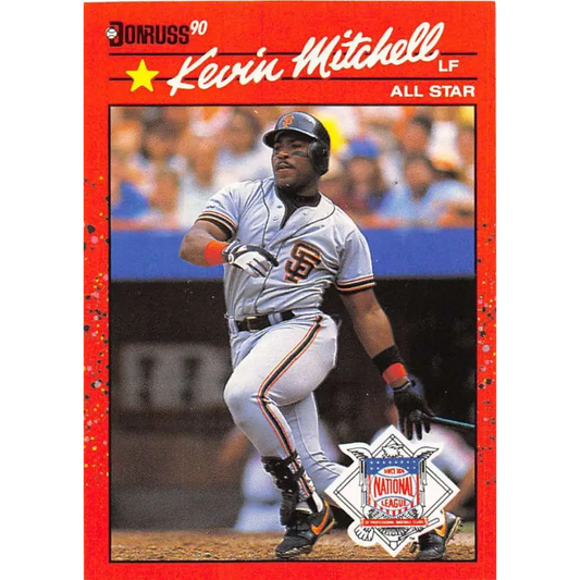 1990 Donruss #715b Kevin Mitchell AS VG-EX San Francisco Giants Baseball Card Image 1
