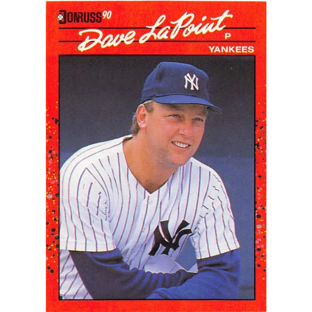 1990 Donruss #72 Dave LaPoint VG-EX New York Yankees Baseball Card Image 1