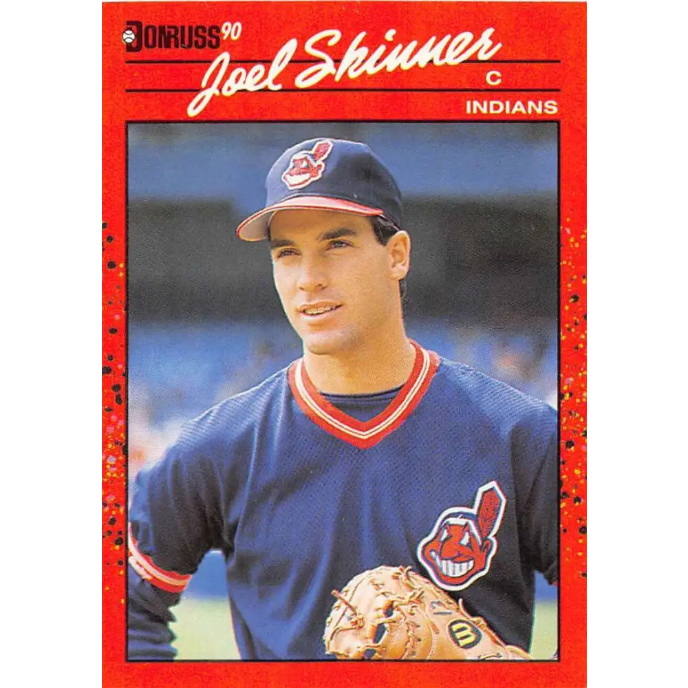 1990 Donruss #73 Joel Skinner VG-EX Cleveland Indians Baseball Card Image 1