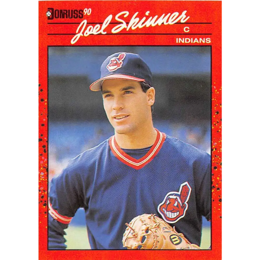 1990 Donruss #73 Joel Skinner VG-EX Cleveland Indians Baseball Card Image 1