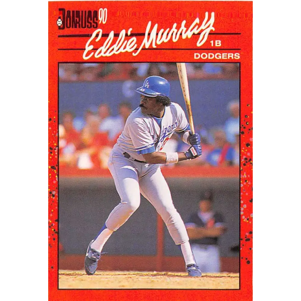 1990 Donruss #77 Eddie Murray VG-EX Los Angeles Dodgers Baseball Card Image 1