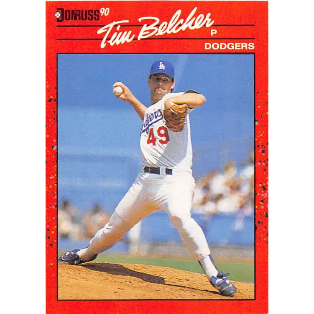1990 Donruss #79 Tim Belcher VG-EX Los Angeles Dodgers Baseball Card Image 1
