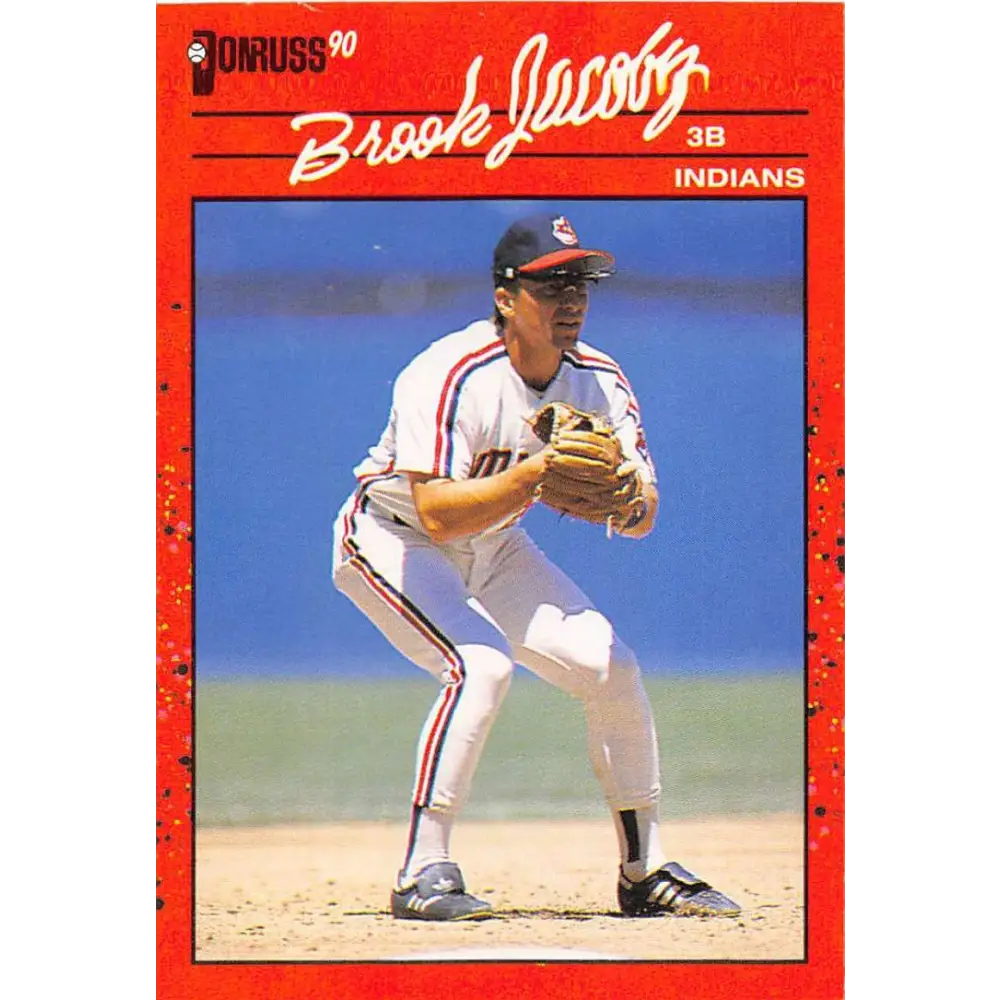 1990 Donruss #83 Brook Jacoby VG-EX Cleveland Indians Baseball Card Image 1