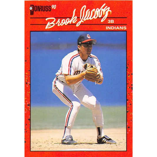 1990 Donruss #83 Brook Jacoby VG-EX Cleveland Indians Baseball Card Image 1