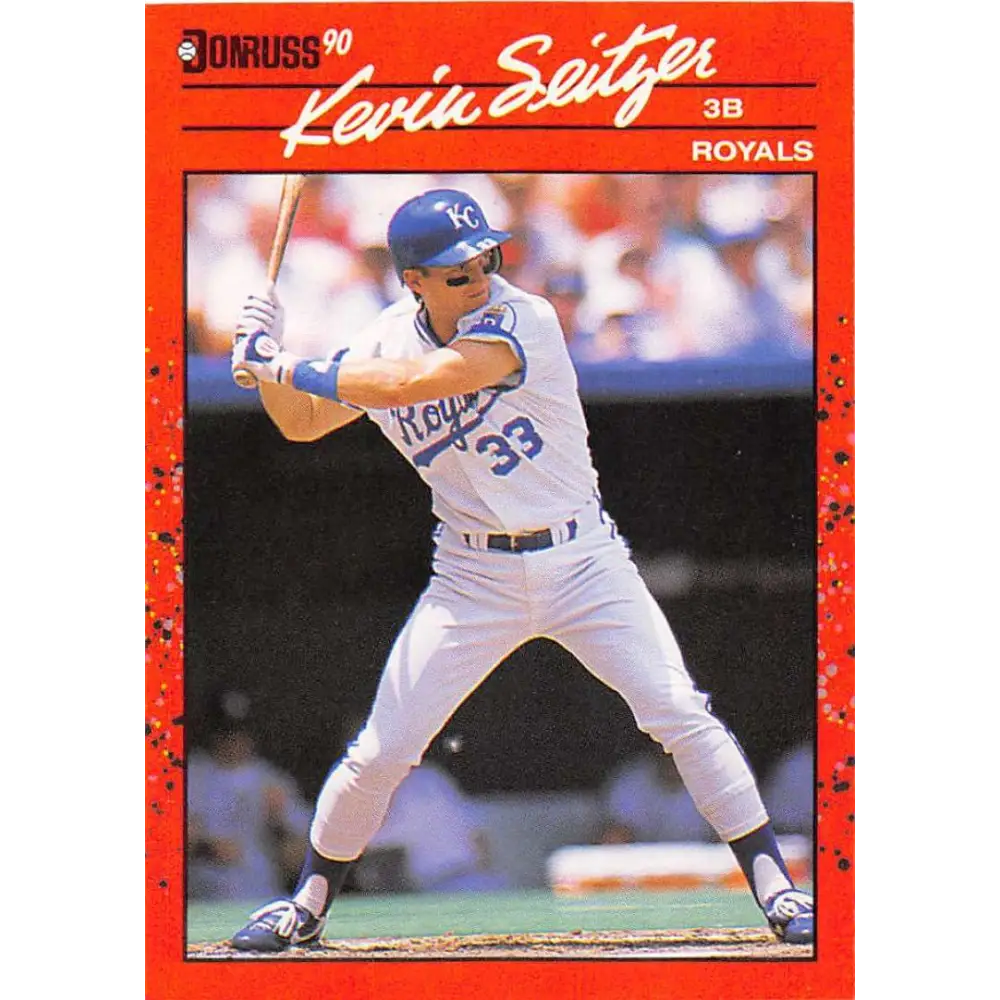1990 Donruss #85 Kevin Seitzer VG-EX Kansas City Royals Baseball Card Image 1