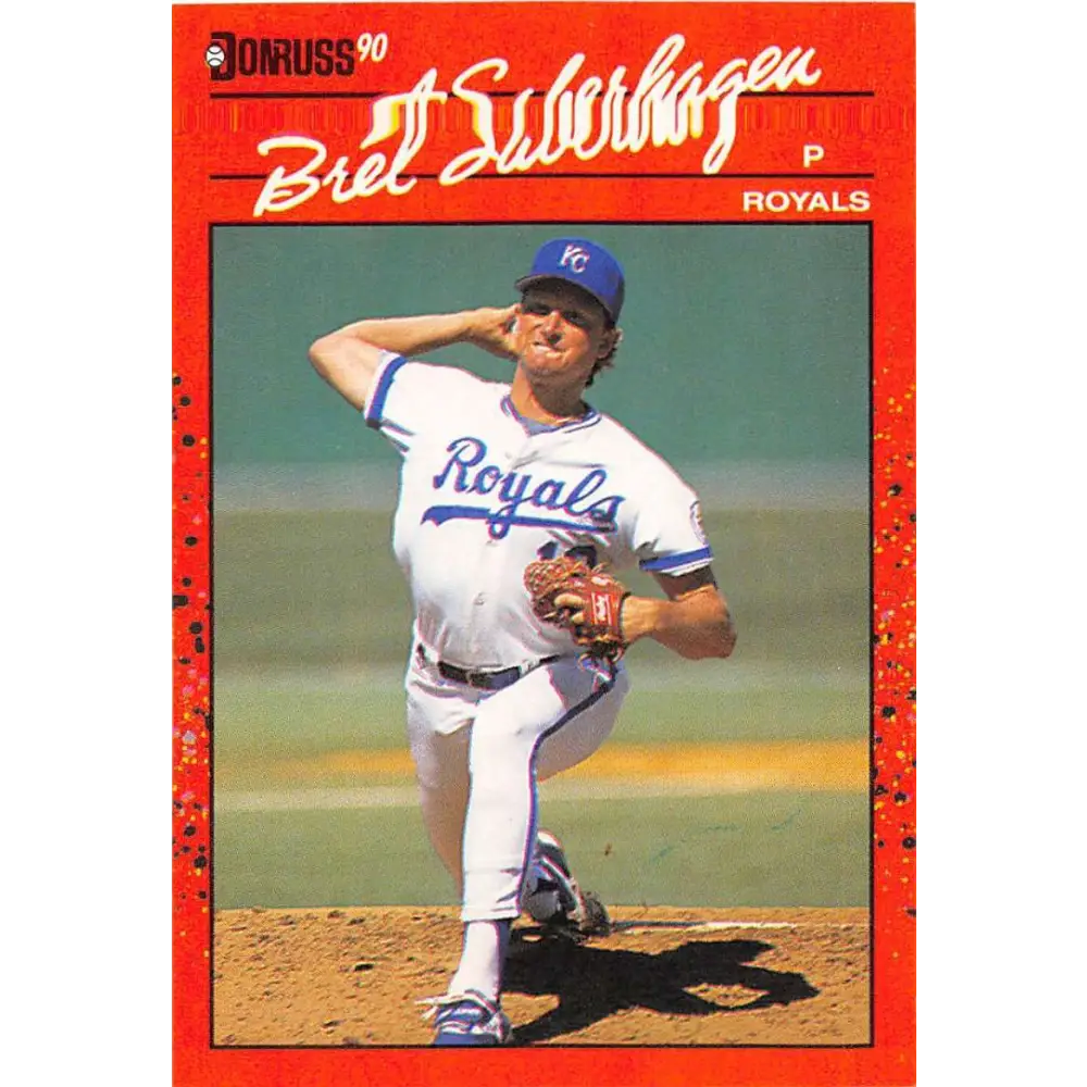 1990 Donruss #89 Bret Saberhagen VG-EX Kansas City Royals Baseball Card Image 1