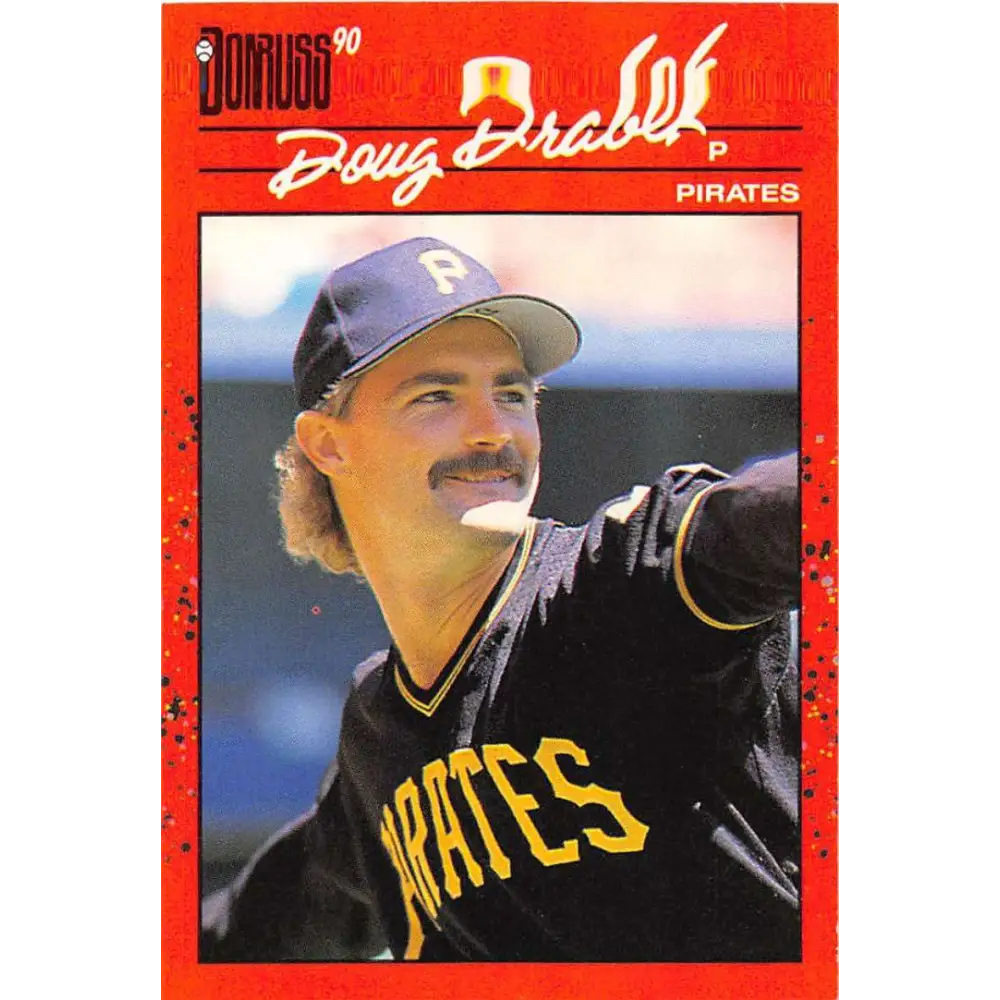 1990 Donruss #92 Doug Drabek VG-EX Pittsburgh Pirates Baseball Card Image 1