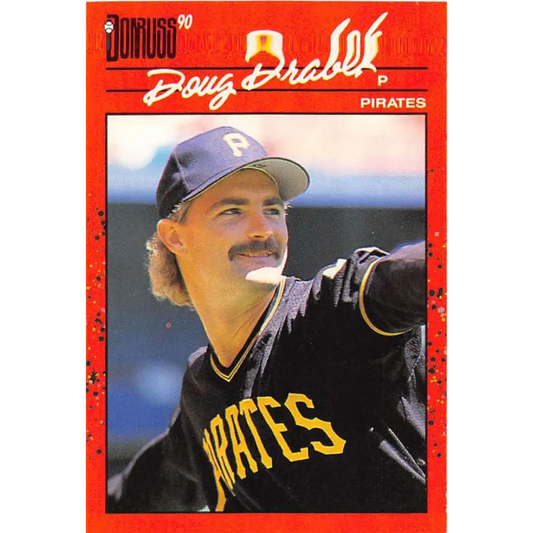1990 Donruss #92 Doug Drabek VG-EX Pittsburgh Pirates Baseball Card Image 1