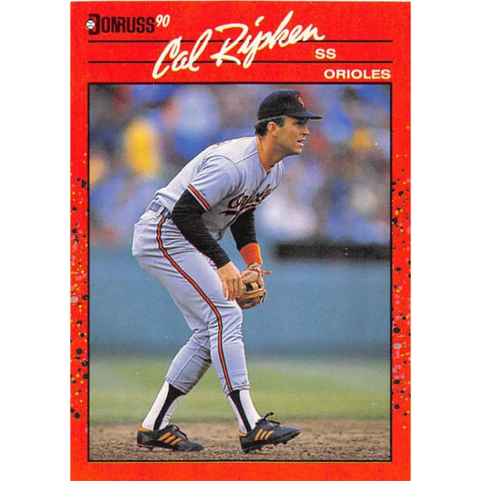 1990 Donruss #96 Cal Ripken Jr. VG-EX Baltimore Orioles Baseball Card Image 1