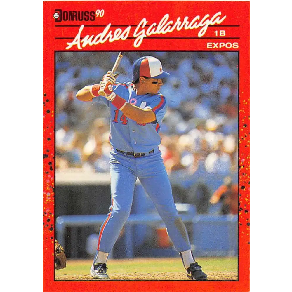 1990 Donruss #97 Andres Galarraga VG-EX Montreal Expos Baseball Card Image 1