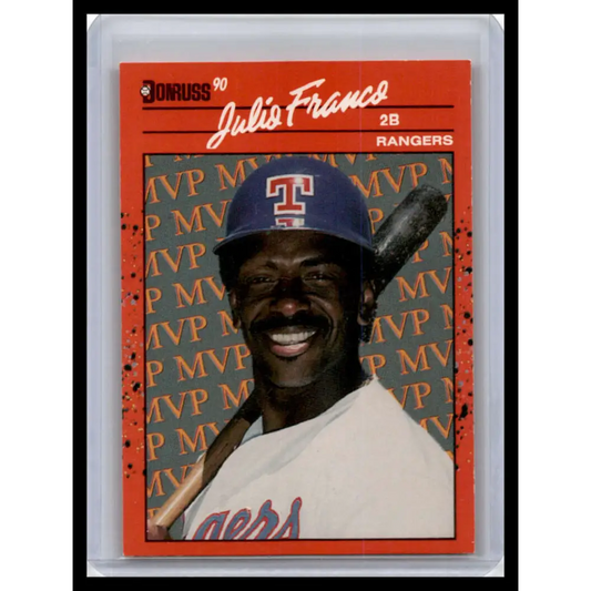 1990 Donruss #BC-14 Julio Franco NM-MT Texas Rangers Baseball Card Image 1