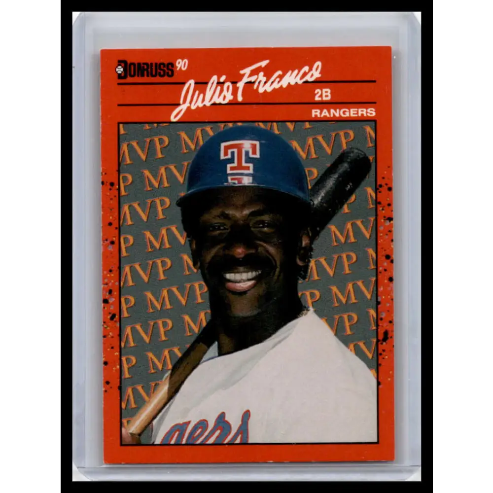 1990 Donruss #BC-14 Julio Franco NM-MT Texas Rangers Baseball Card Image 1