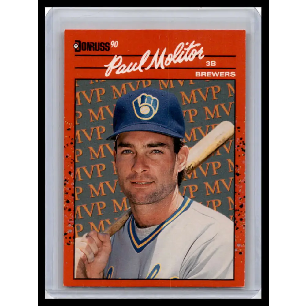 1990 Donruss #BC-15 Paul Molitor NM-MT Milwaukee Brewers Baseball Card Image 1