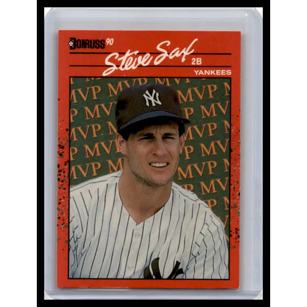 1990 Donruss #BC-22 Steve Sax NM-MT New York Yankees Baseball Card Image 1