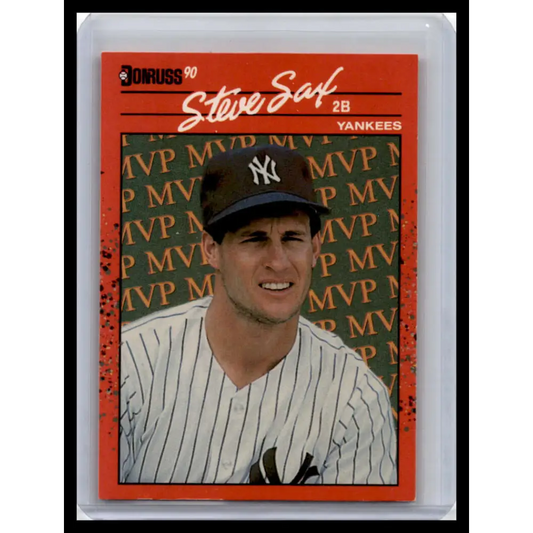 1990 Donruss #BC-22 Steve Sax NM-MT New York Yankees Baseball Card Image 1
