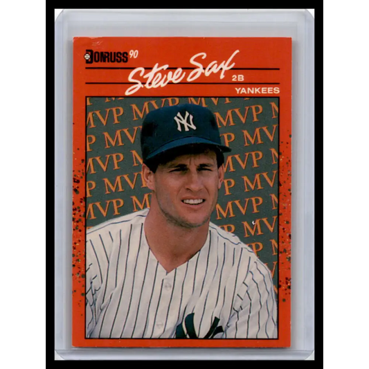 1990 Donruss #BC-22 Steve Sax NM-MT New York Yankees Baseball Card Image 1