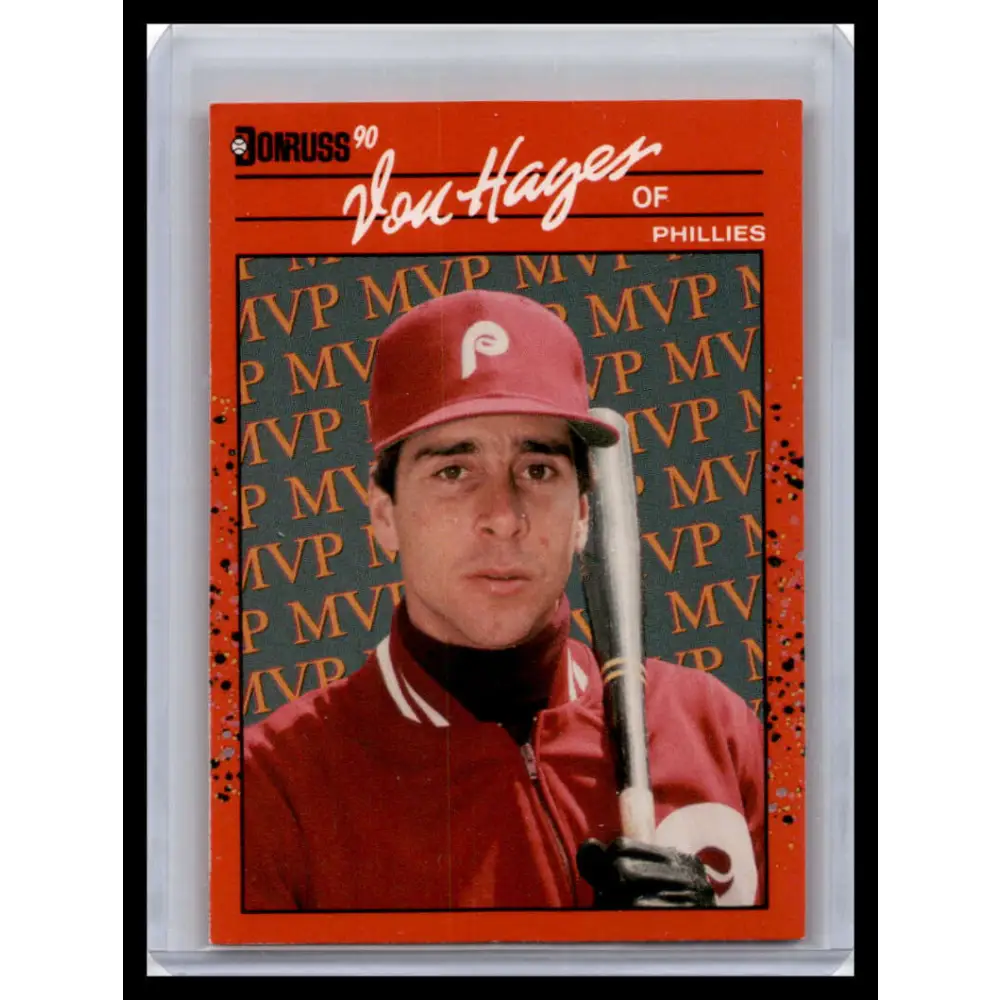 1990 Donruss #BC-25 Von Hayes NM-MT Philadelphia Phillies Baseball Card Image 1