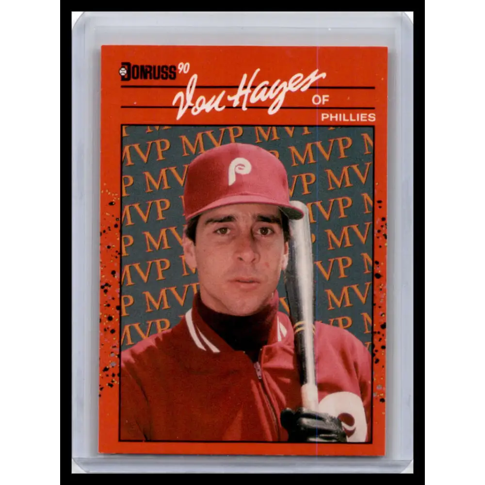 1990 Donruss #BC-25 Von Hayes NM-MT Philadelphia Phillies Baseball Card Image 1