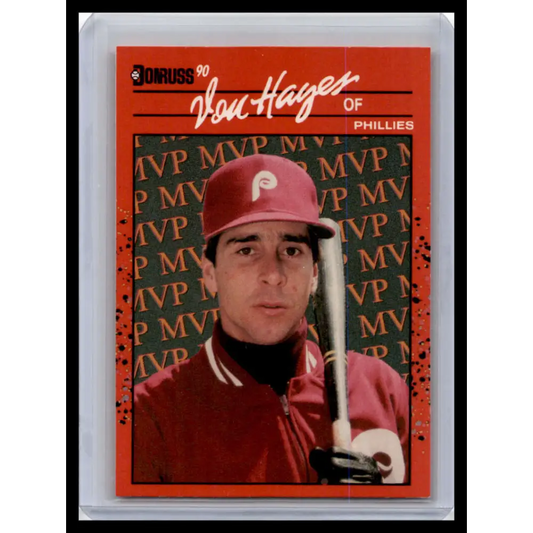 1990 Donruss #BC-25 Von Hayes NM-MT Philadelphia Phillies Baseball Card Image 1
